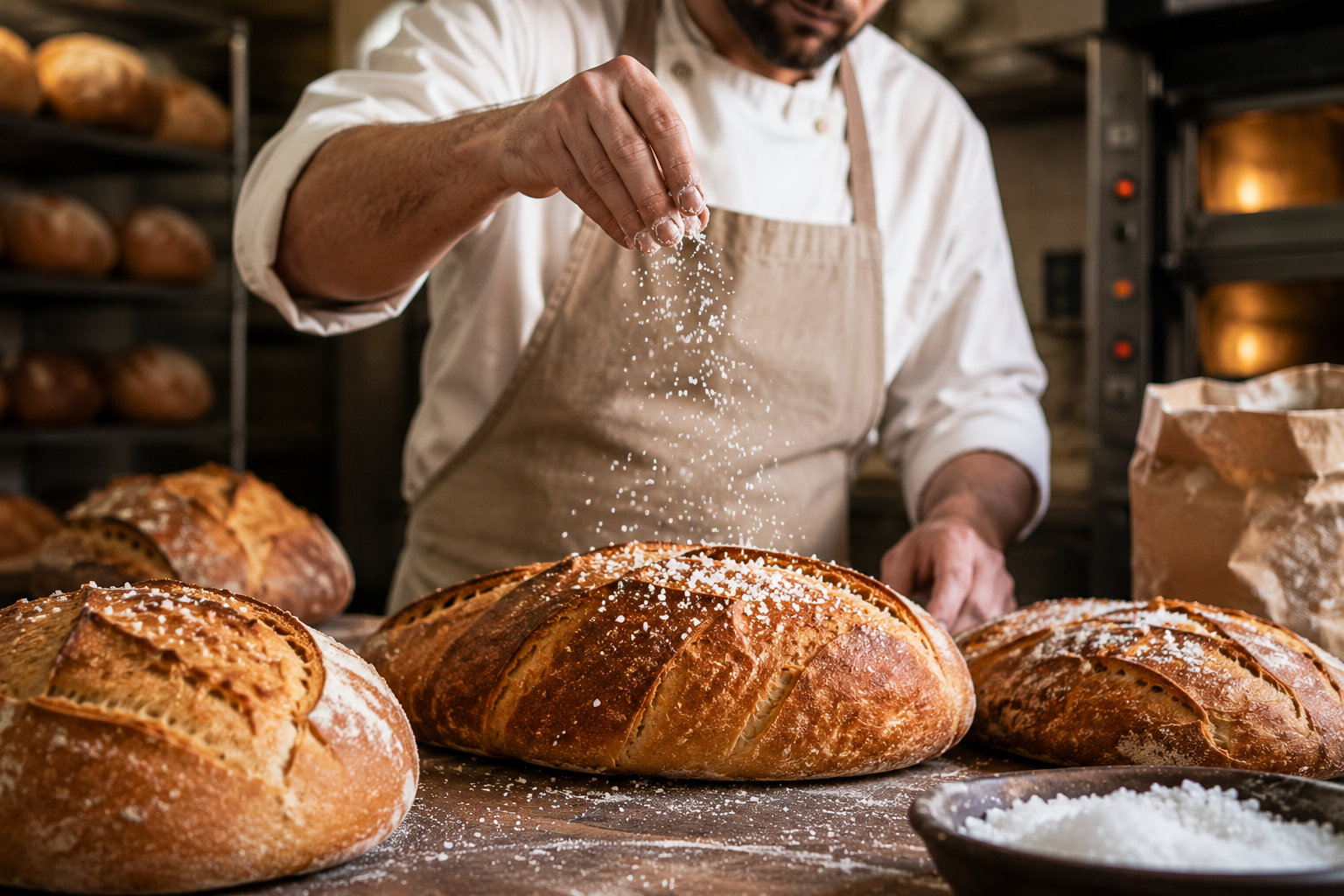 Sel fin alimentaire — boulangerie